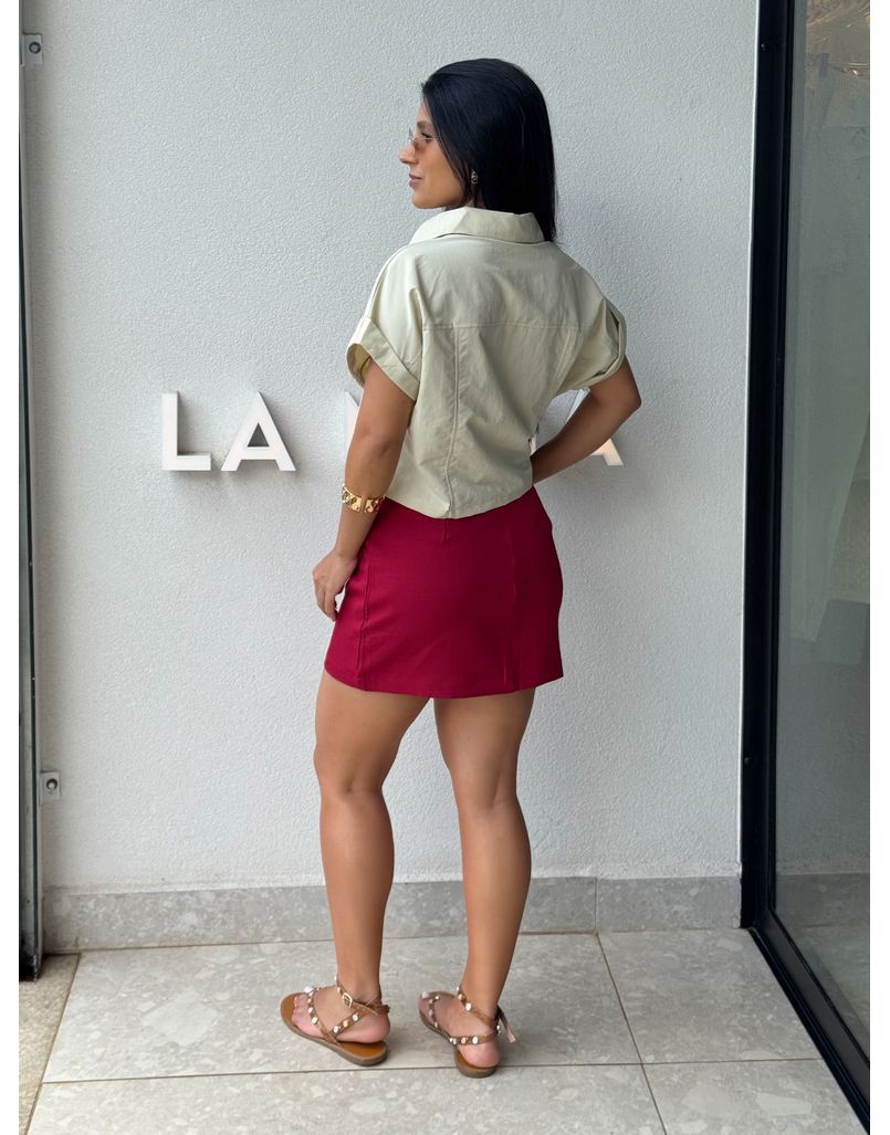 Camisa Cropped Jessica Creme