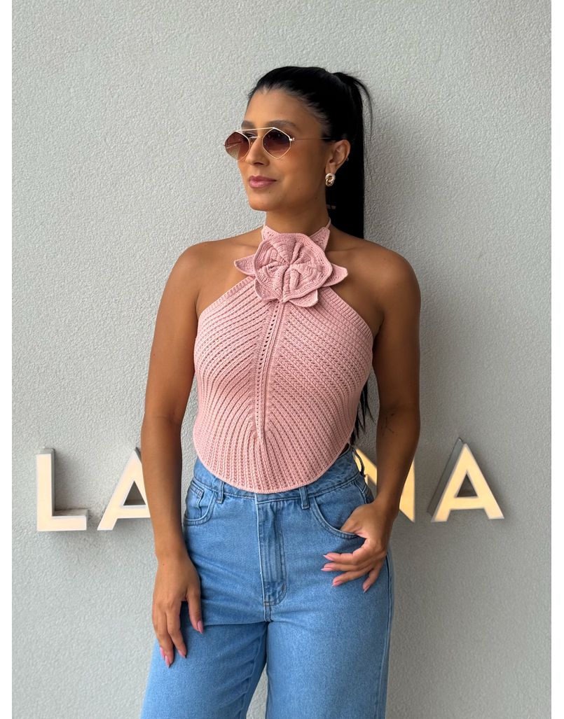 Blusa Tricot Sil Rosa