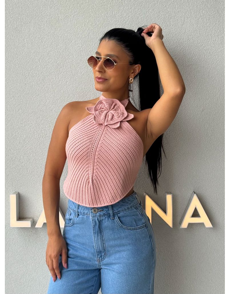 Blusa Tricot Sil Rosa