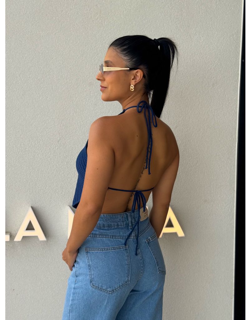 Blusa Tricot Sil Azul