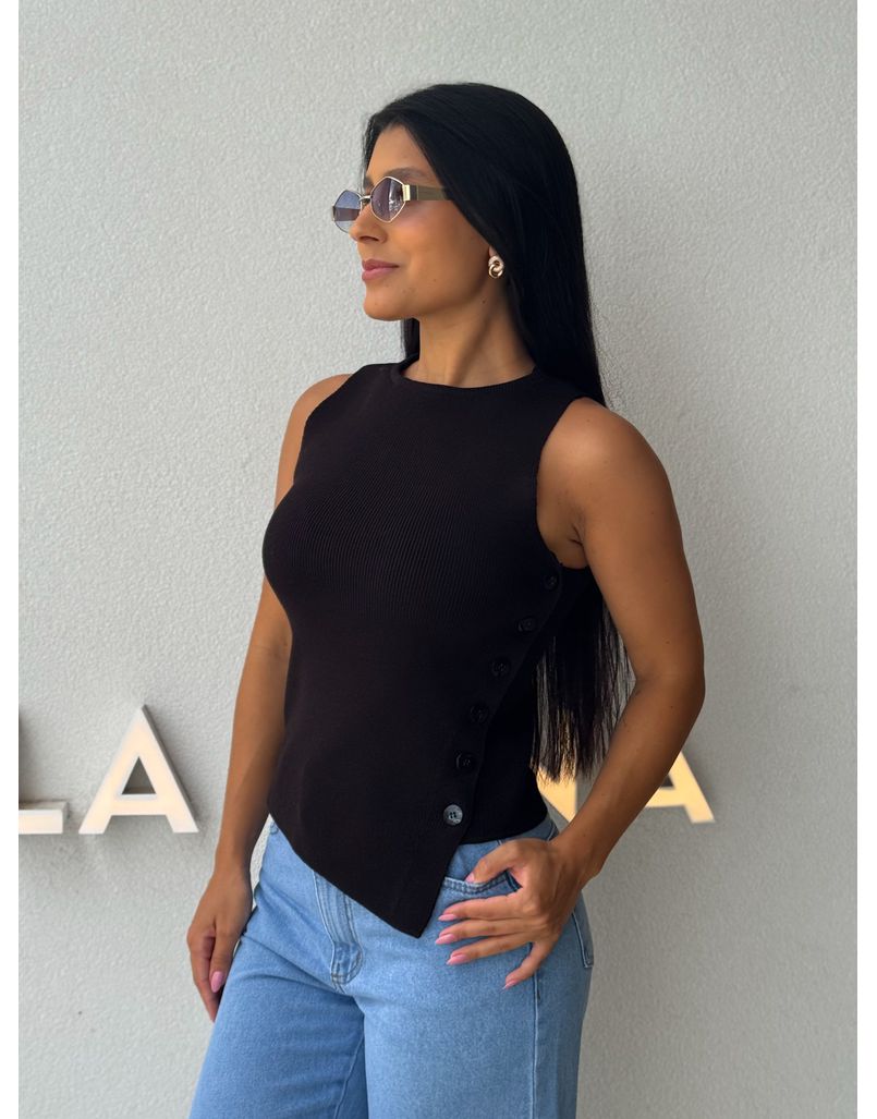Blusa Tricot Nina Preta