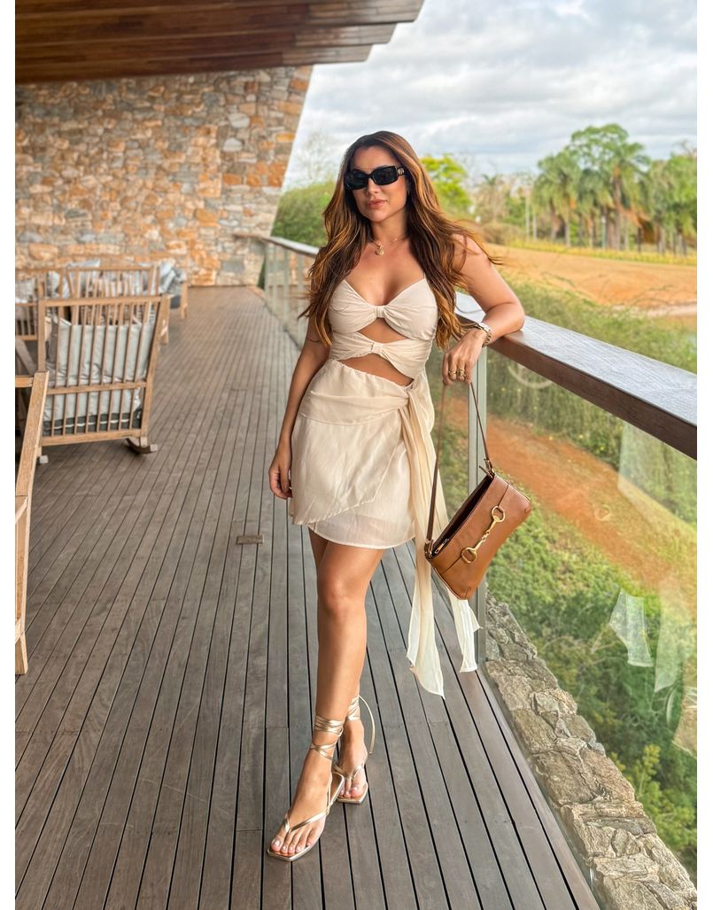 Vestido Dandara Areia - Loja La Mina 