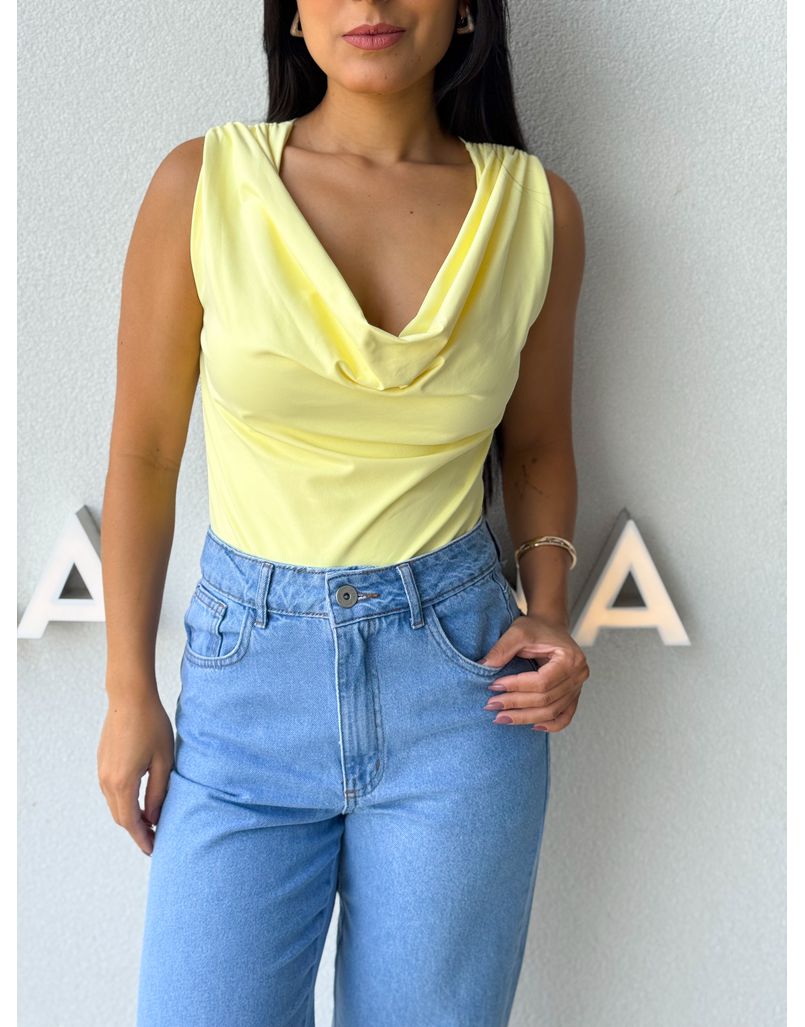Body Decote Gaia Amarelo