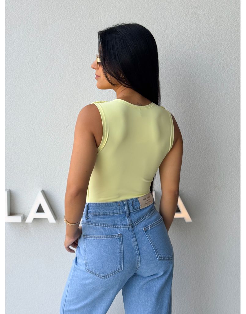 Body Decote Gaia Amarelo