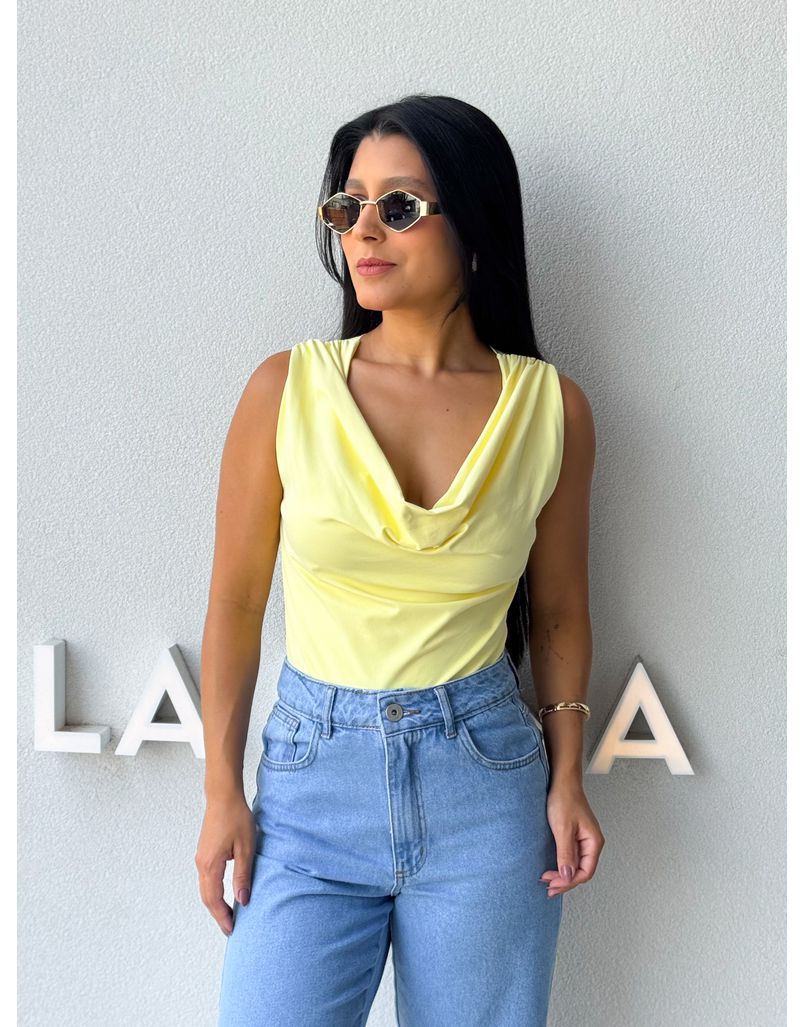Body Decote Gaia Amarelo