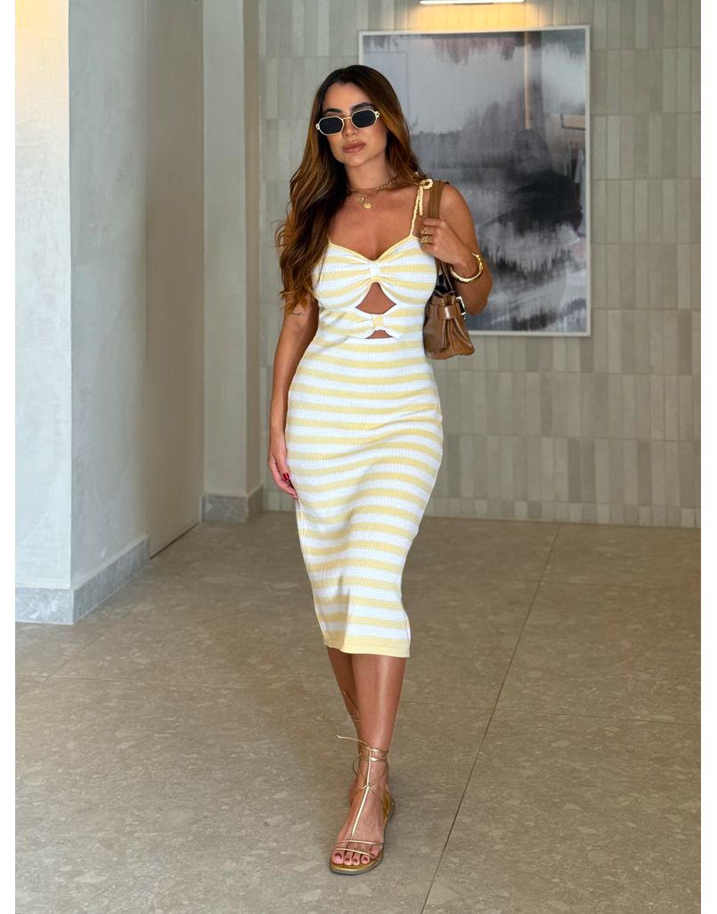 Vestido Tricot Paloma Amarelo