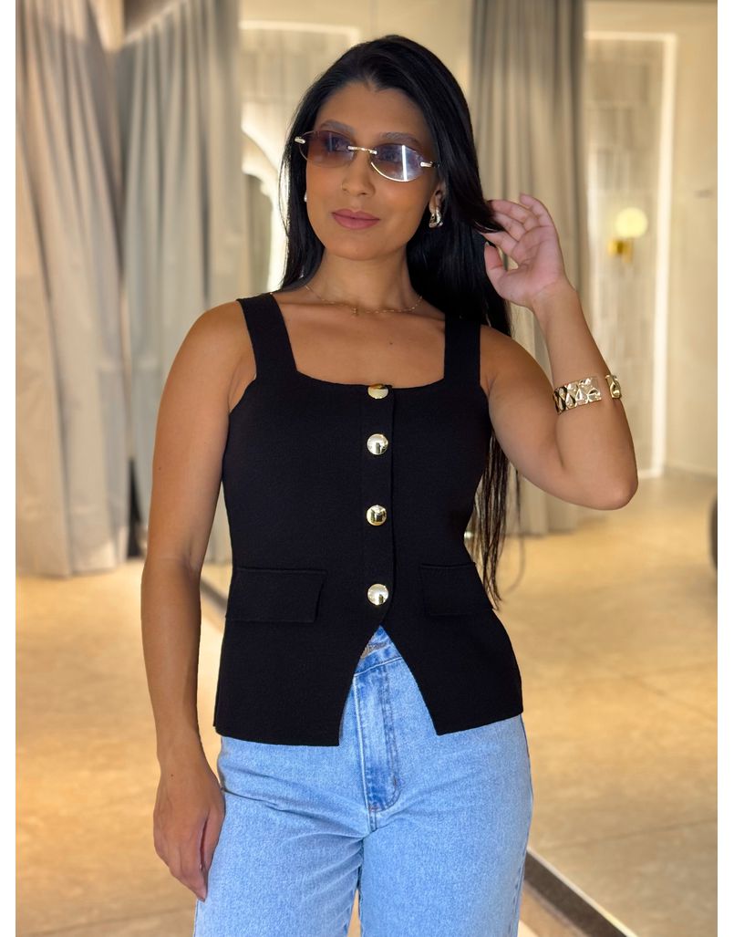 Blusa Tricot Penélope Preta
