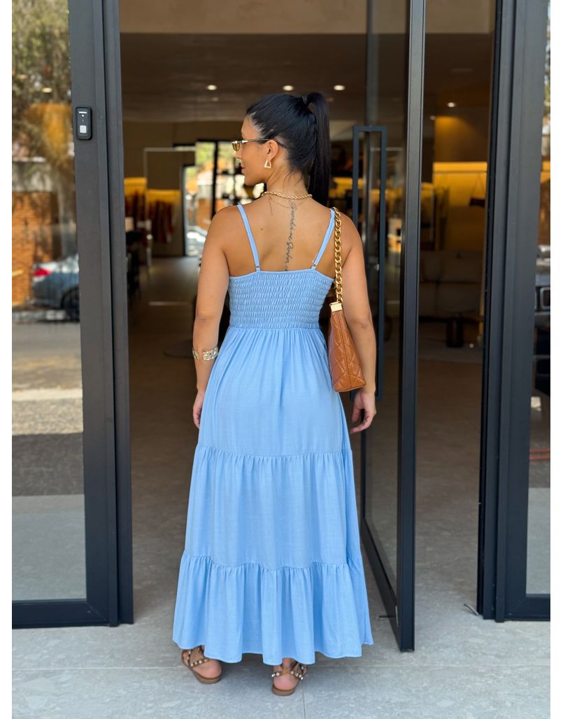 Vestido Midi Atenas Azul