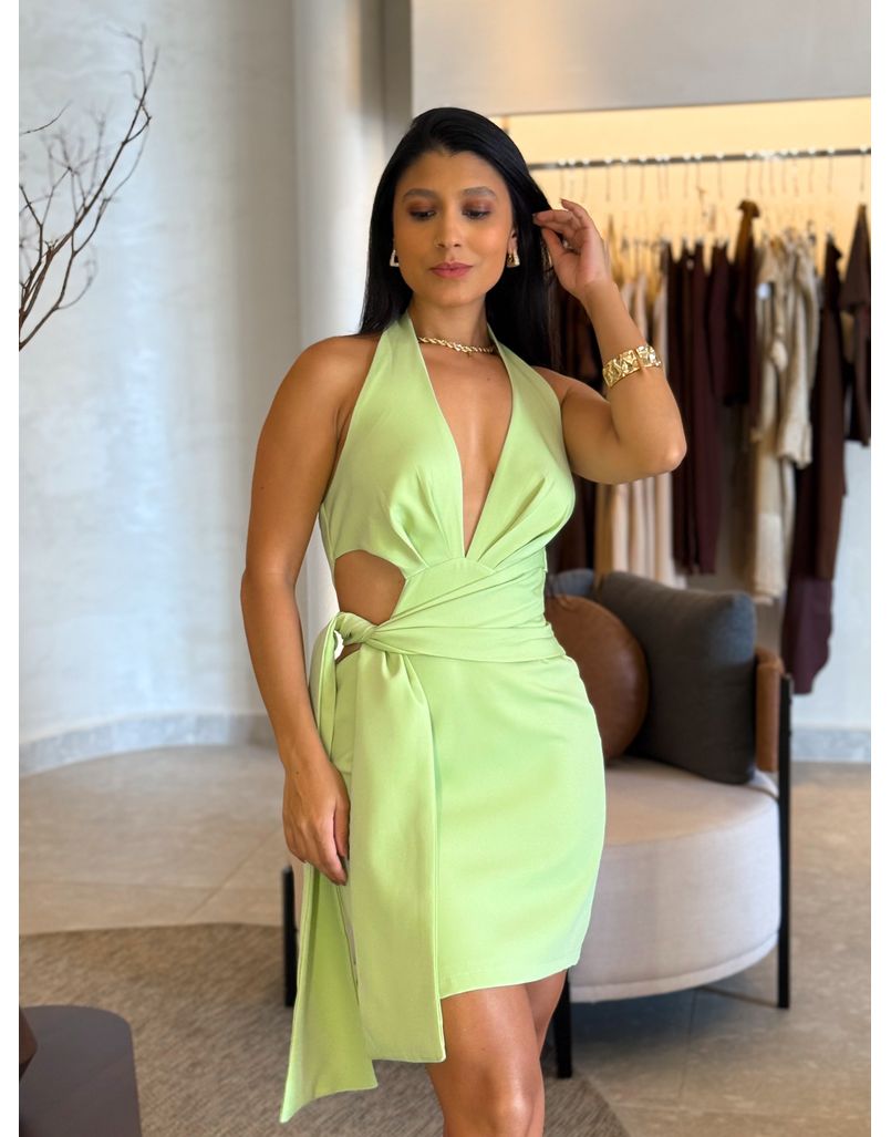 Vestido Decote Betina Verde