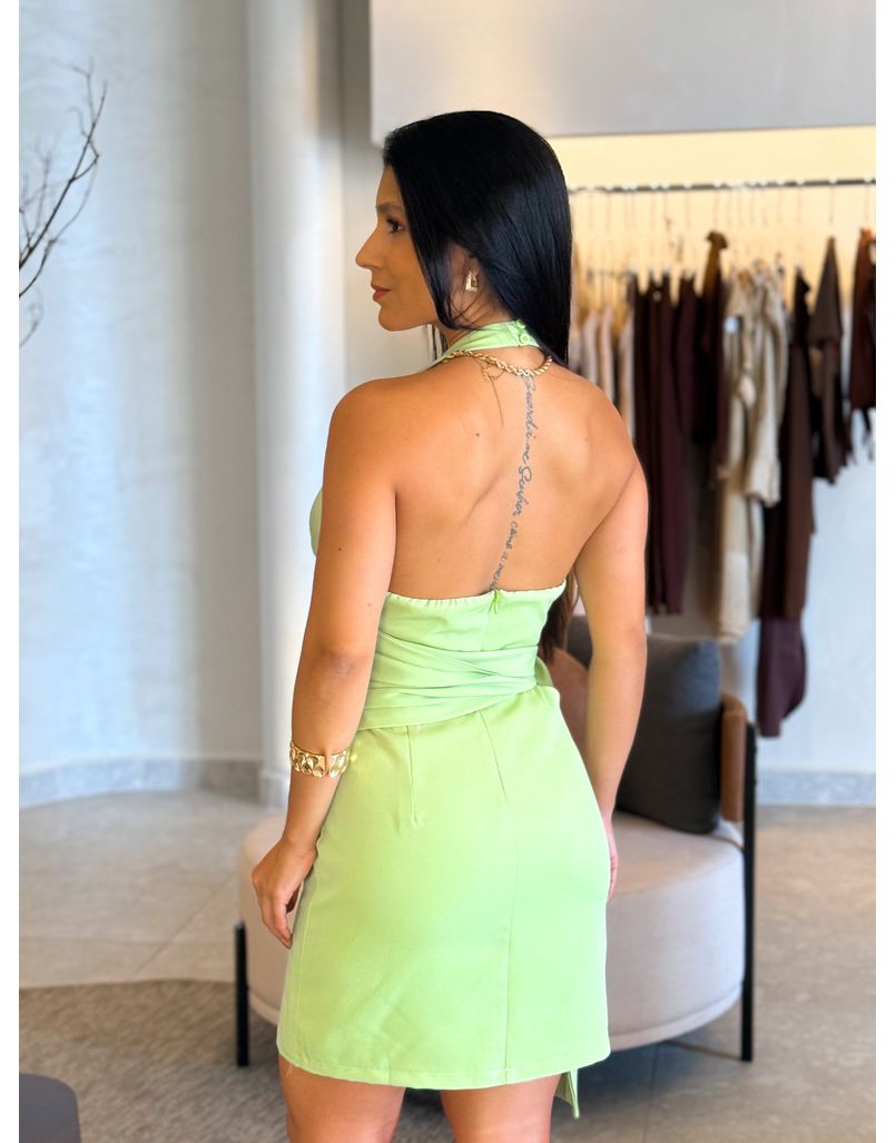 Vestido Decote Betina Verde