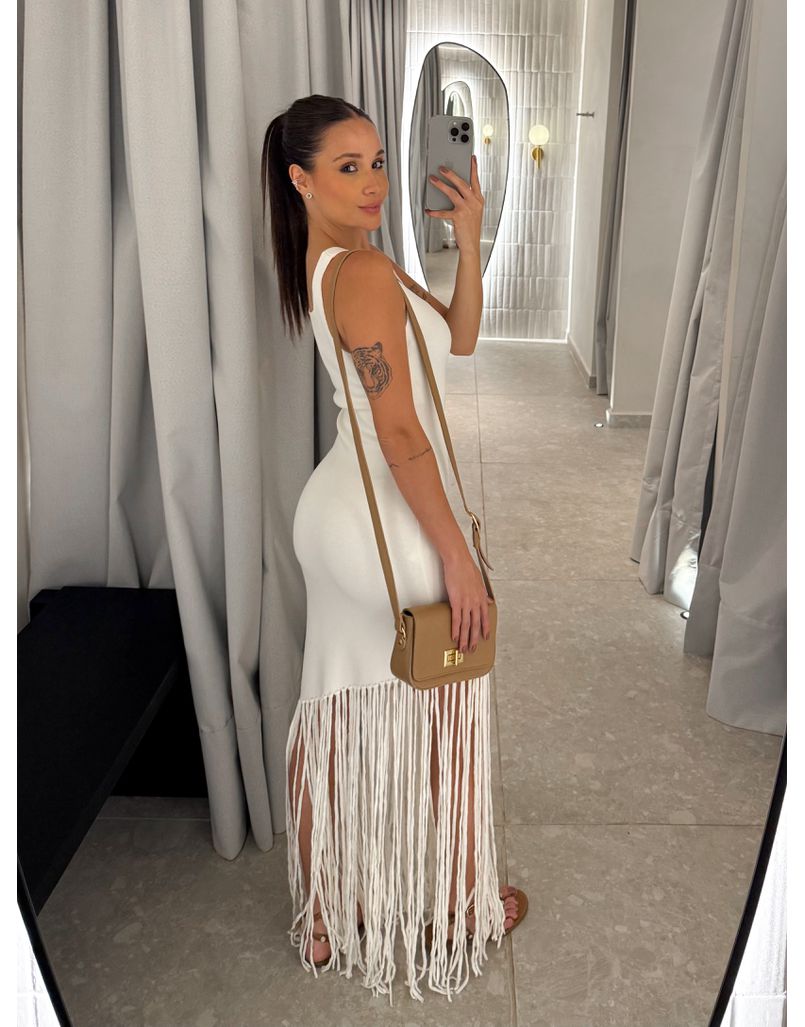 Vestido Tricot Franja Flávia Off