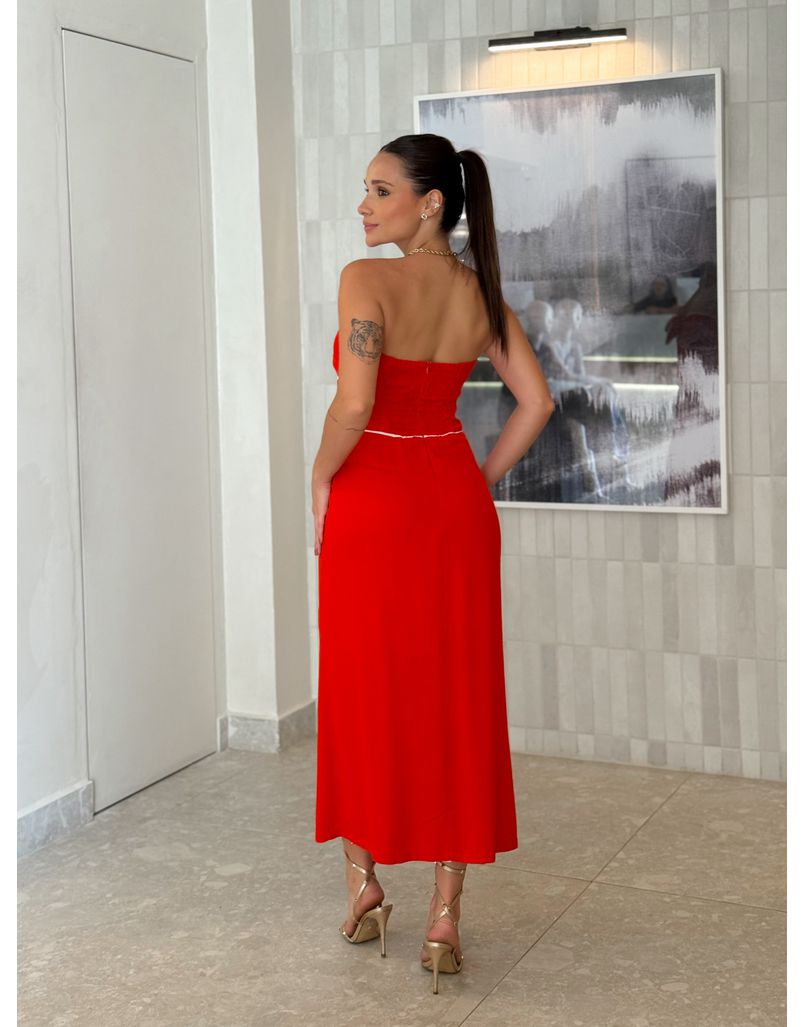 Vestido Midi Karla Vermelho