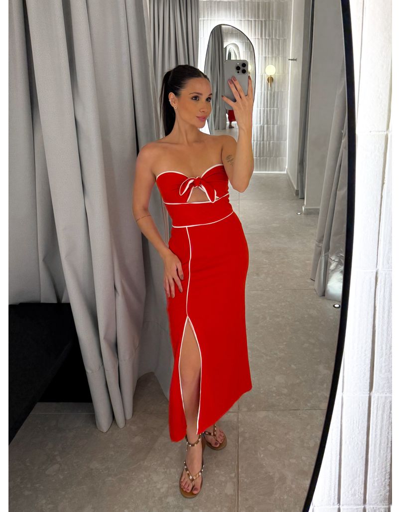 Vestido Midi Karla Vermelho