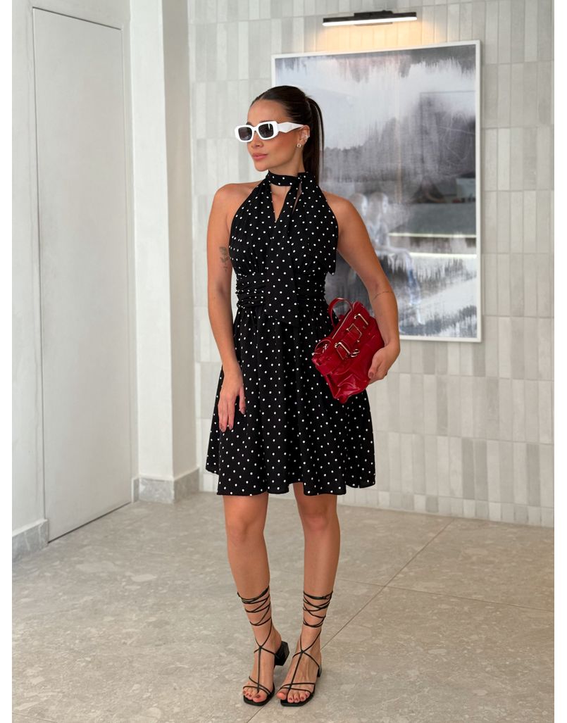Vestido Poá Anahi Preto