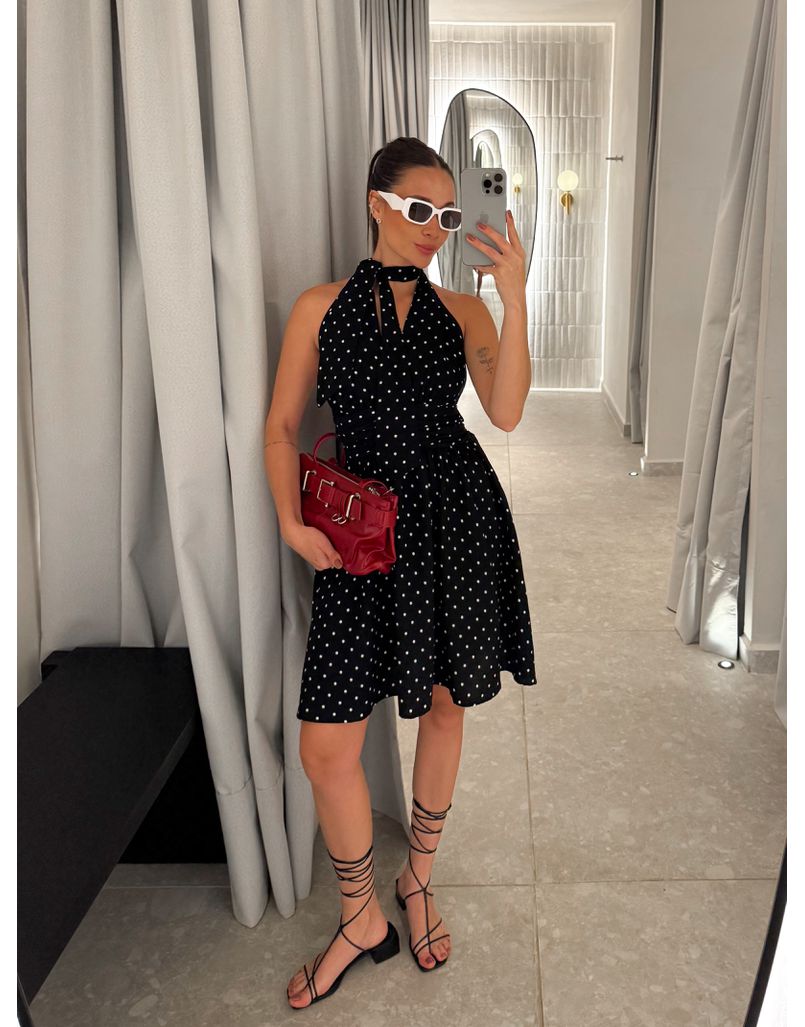 Vestido Poá Anahi Preto