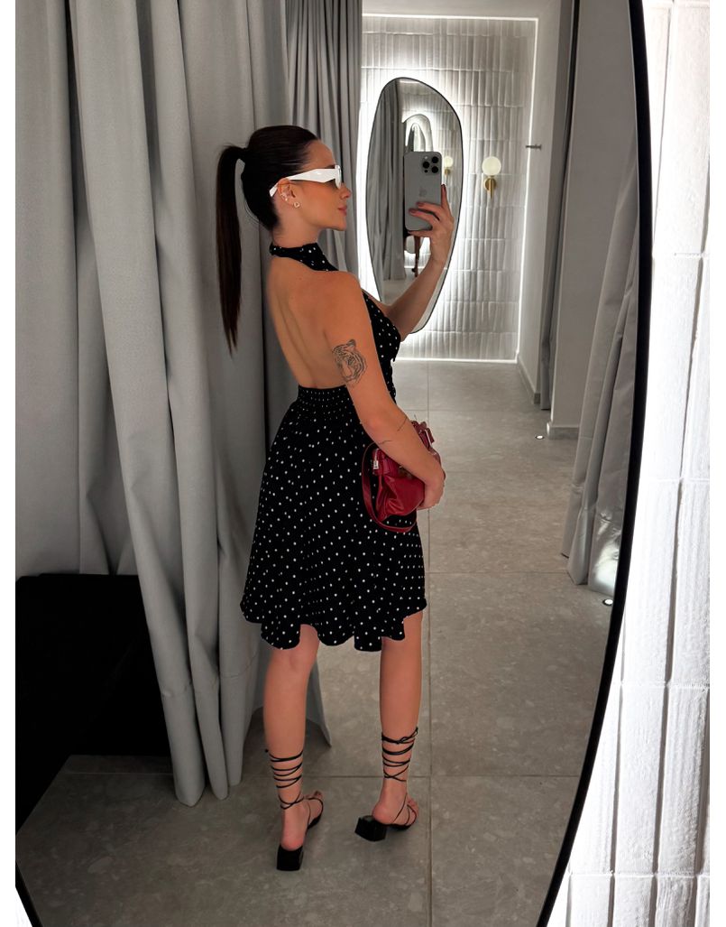 Vestido Poá Anahi Preto