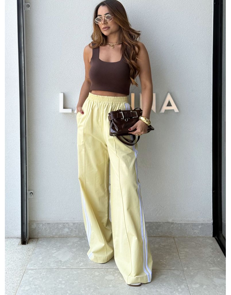 Calça Listra Soraia Manteiga