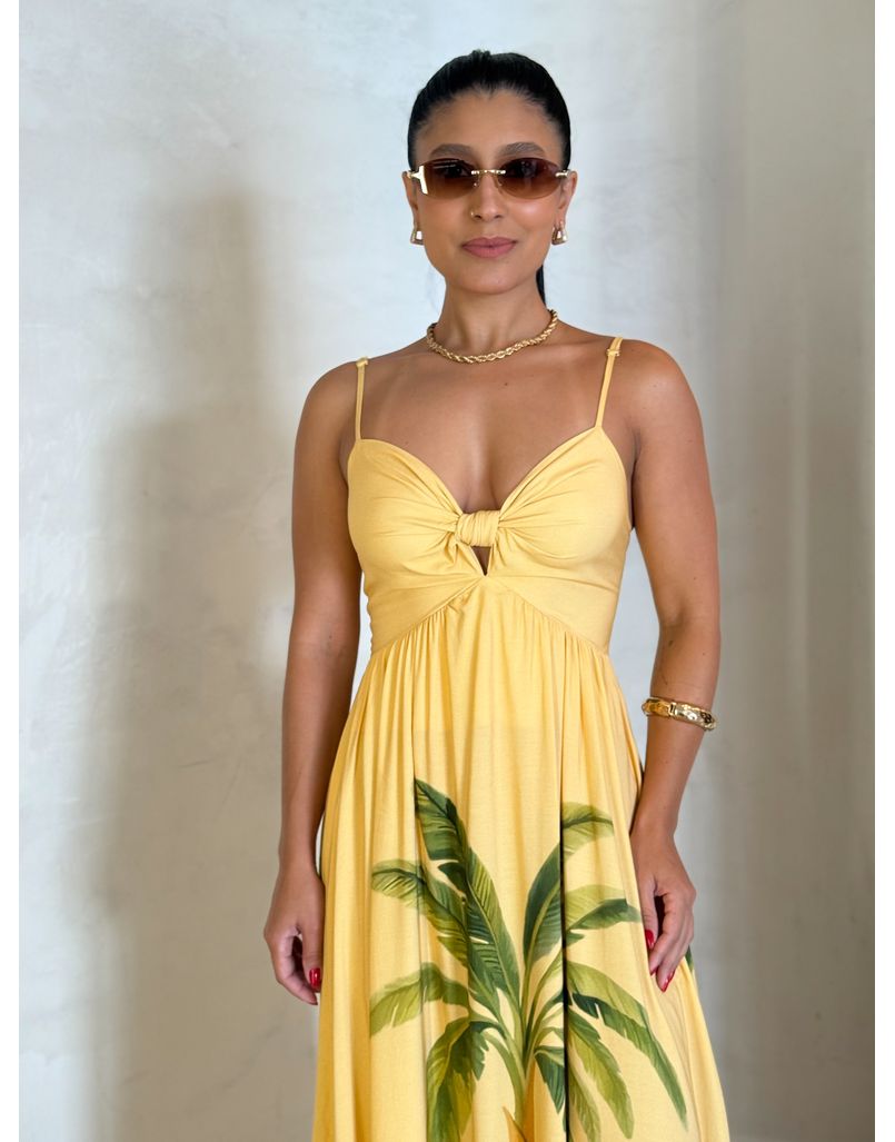 Vestido Estampado Floripa Amarelo