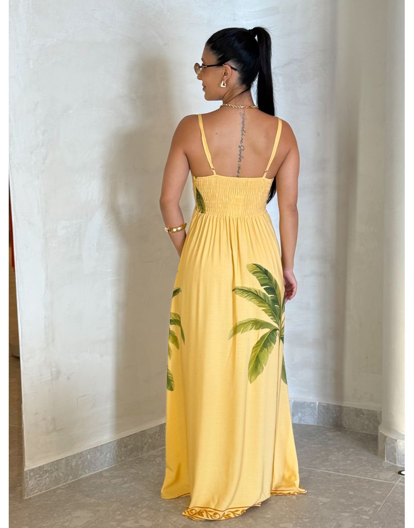 Vestido Estampado Floripa Amarelo
