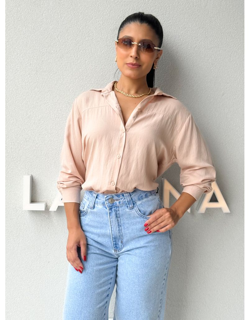 Camisa Viscolinho Talita Cappuccino
