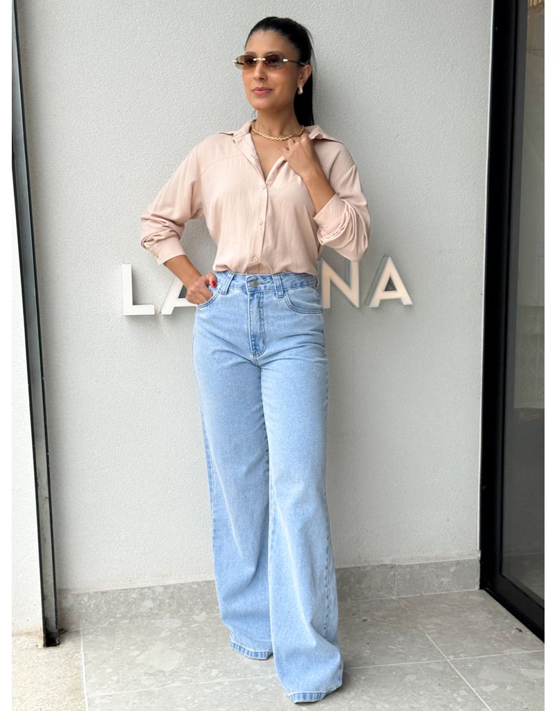 Camisa Viscolinho Talita Cappuccino