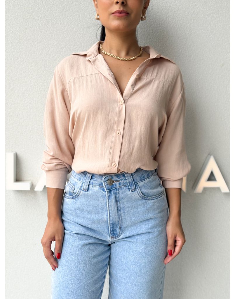 Camisa Viscolinho Talita Cappuccino