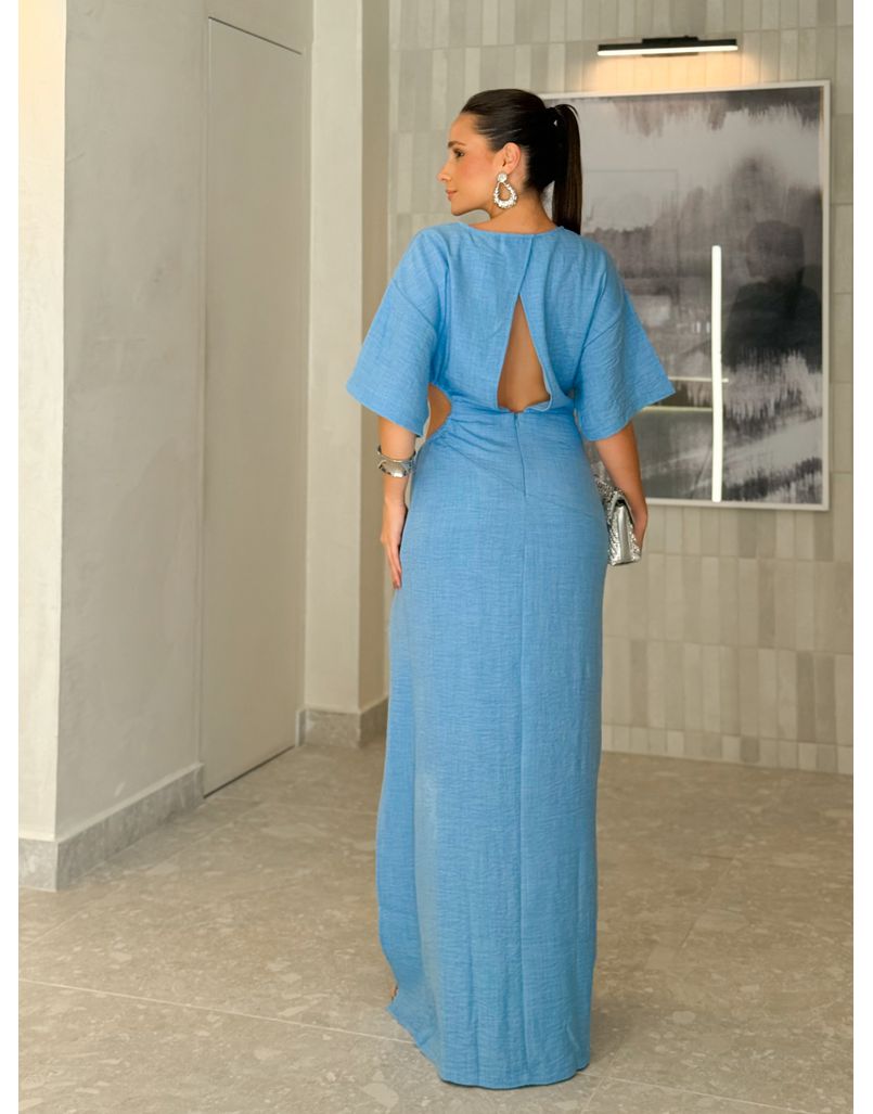 Vestido Manga Tatiane Azul