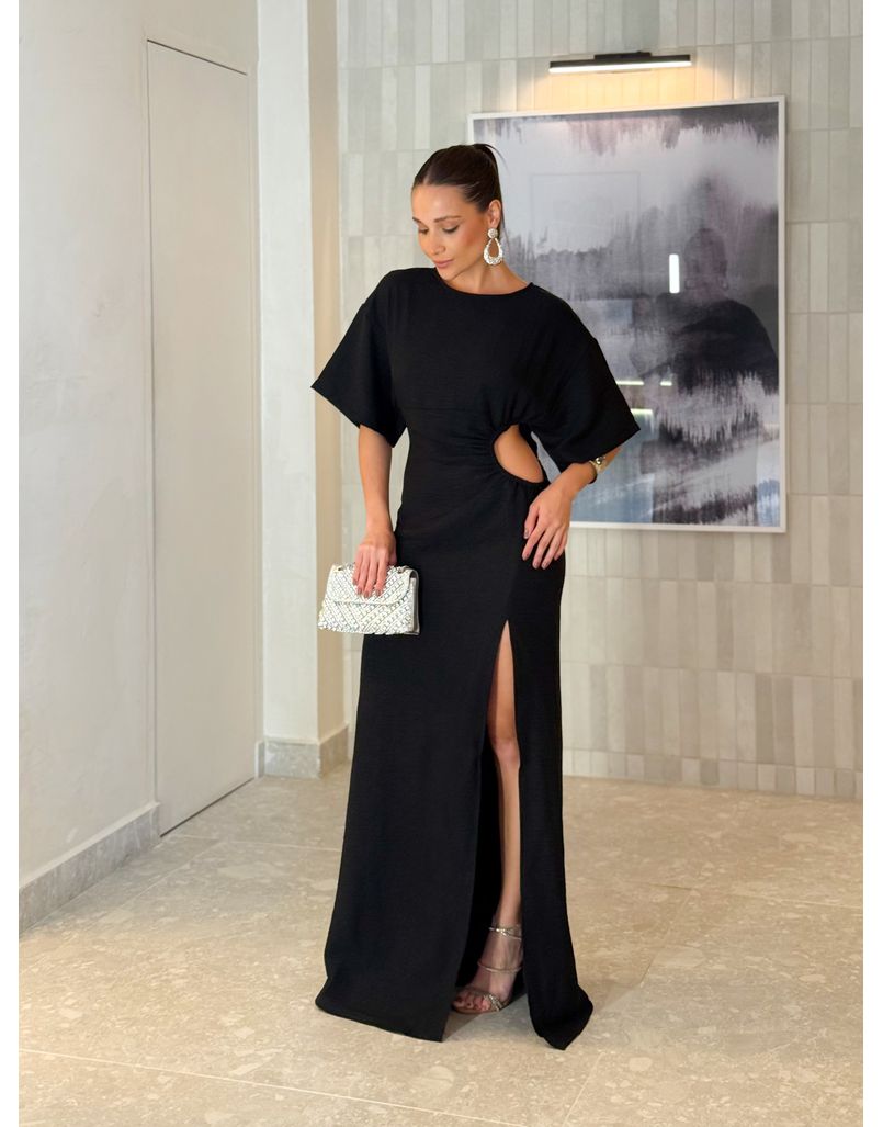 Vestido Manga Tatiane Preto - Loja La Mina 