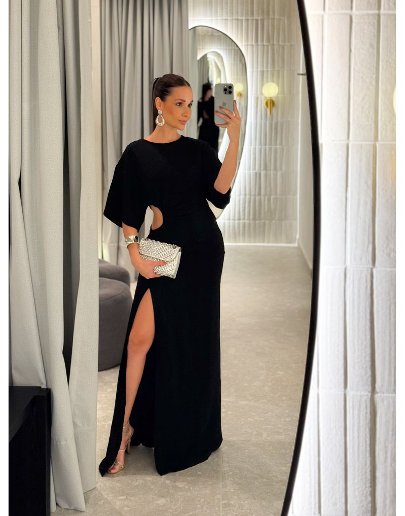 Vestido Manga Tatiane Preto