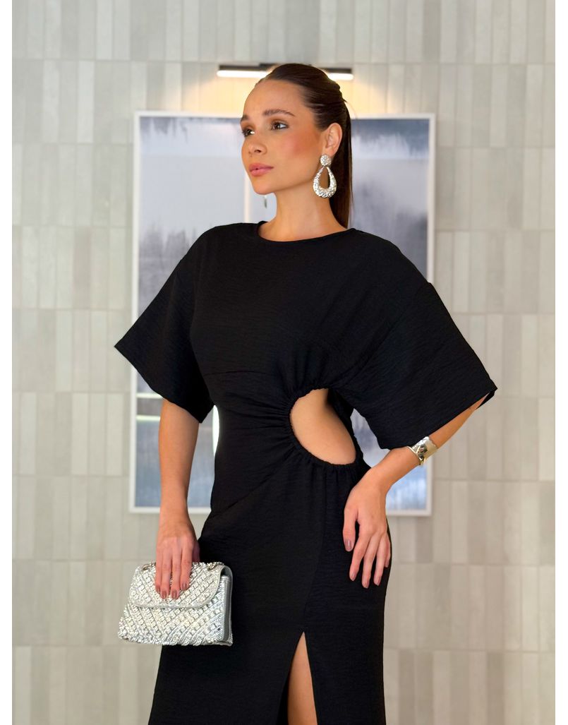 Vestido Manga Tatiane Preto