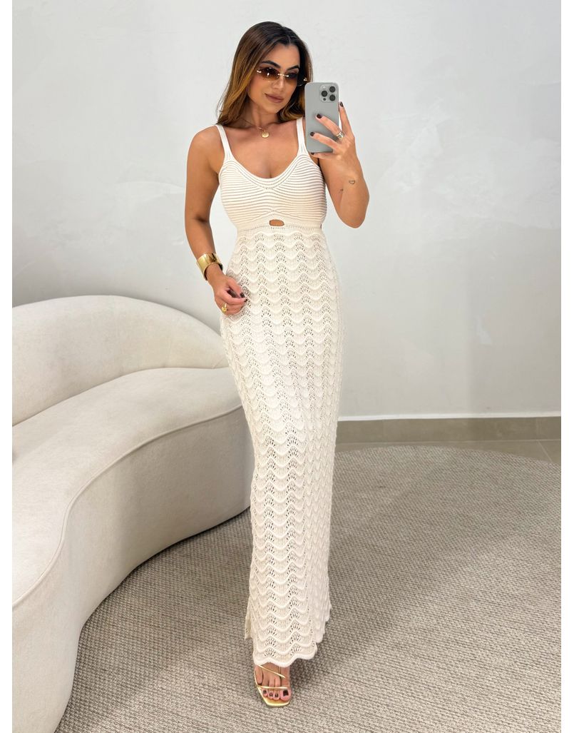 Vestido Tricot Suzane Areia
