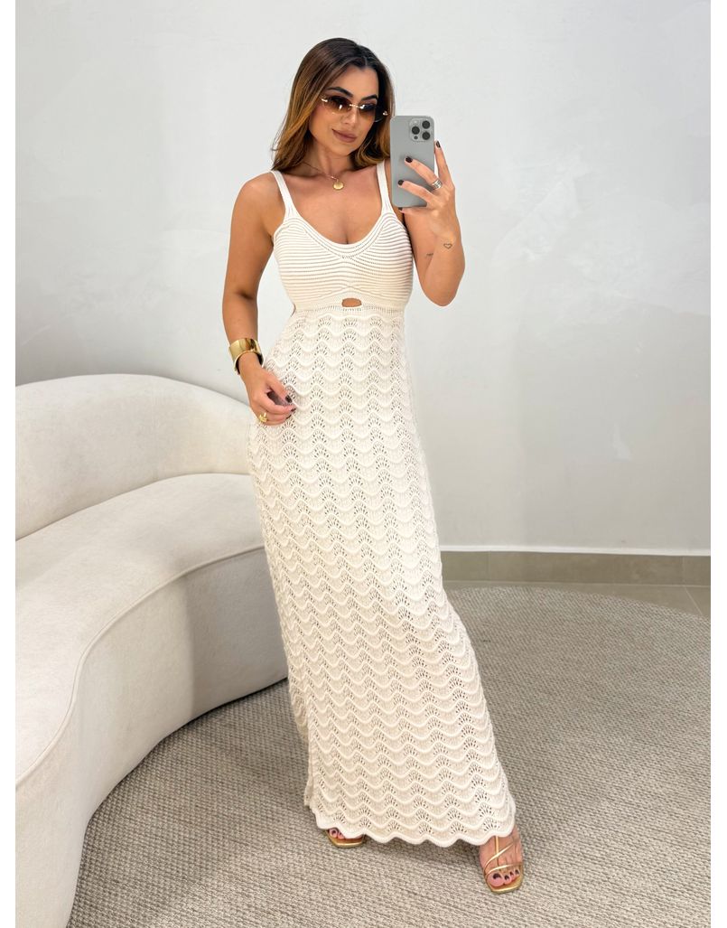 Vestido Tricot Suzane Areia