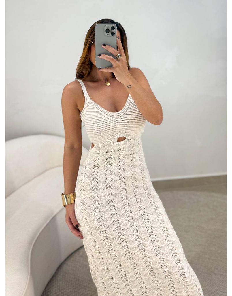 Vestido Tricot Suzane Areia