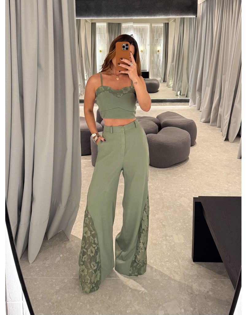 Conjunto Calça Rendado Daiane Verde