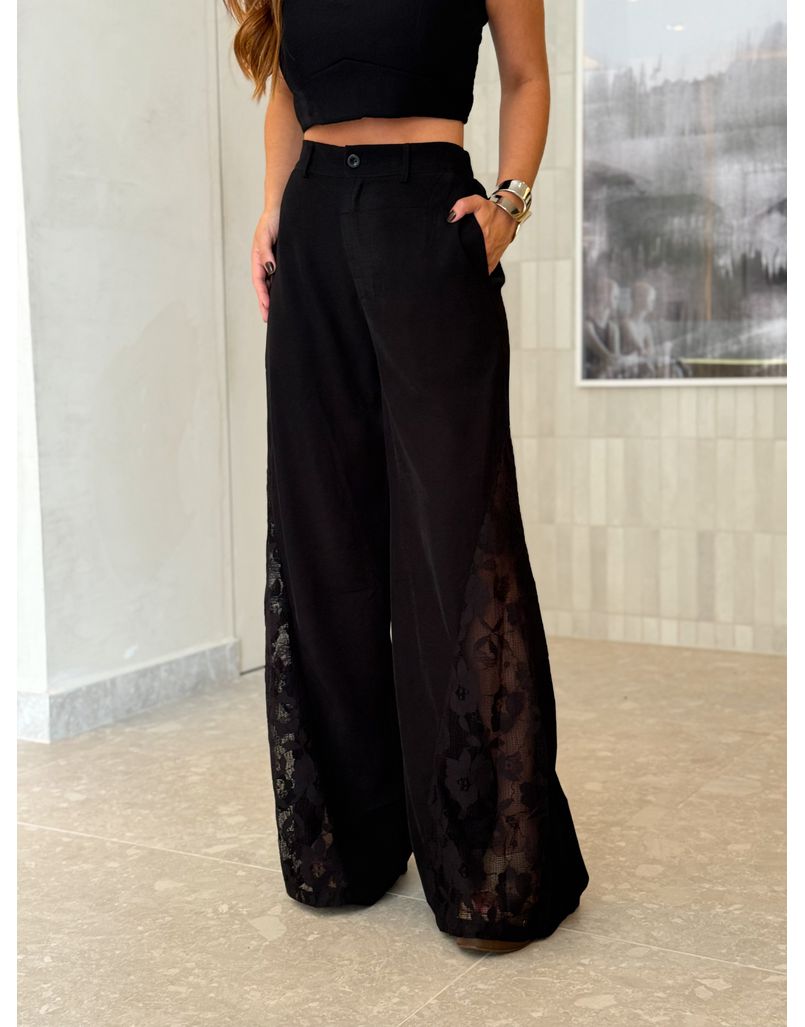 Conjunto Calça Rendado Daiane Preto