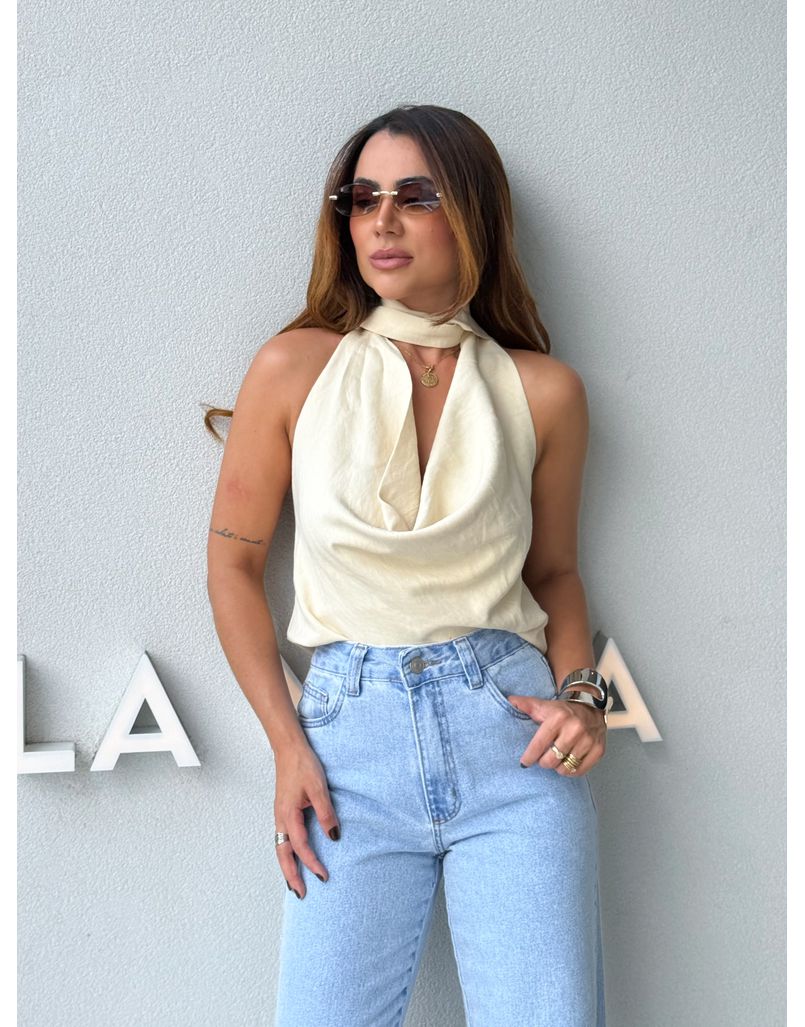 Blusa Elen Areia - Loja La Mina 