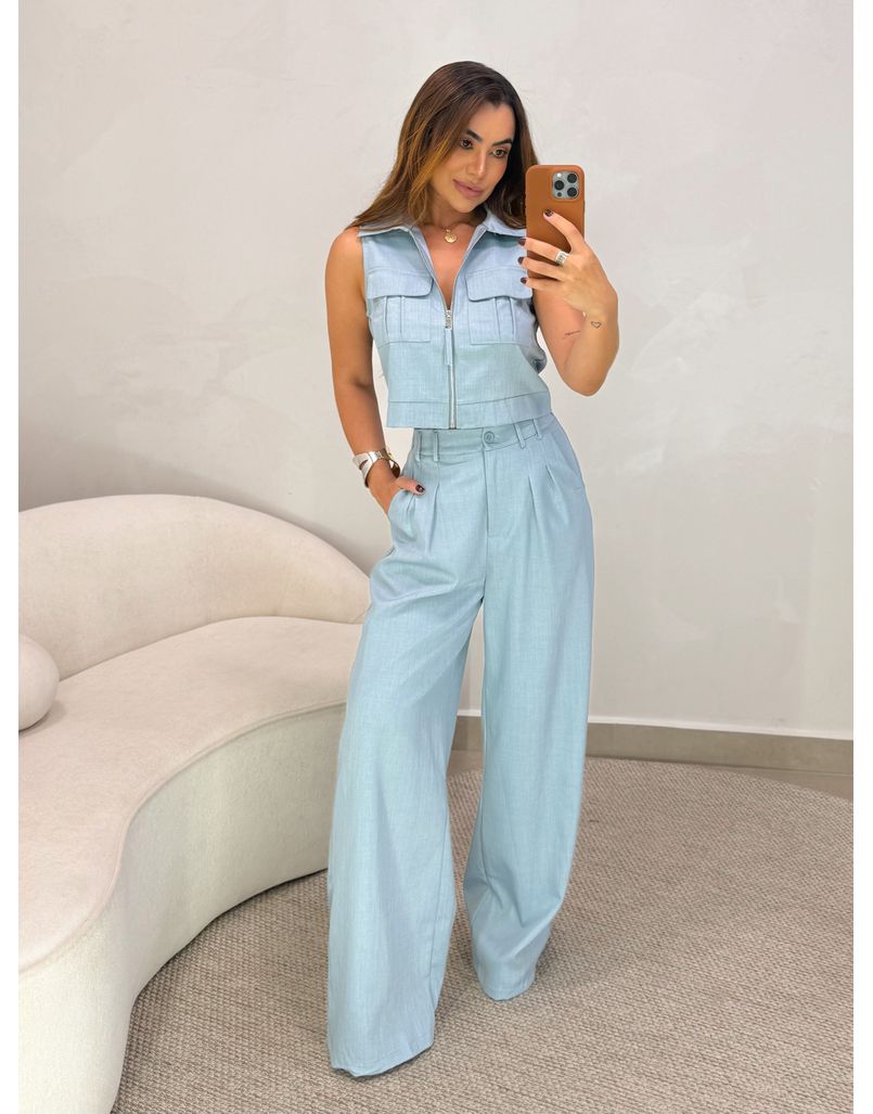 Conjunto Calça Samara Azul - Loja La Mina 