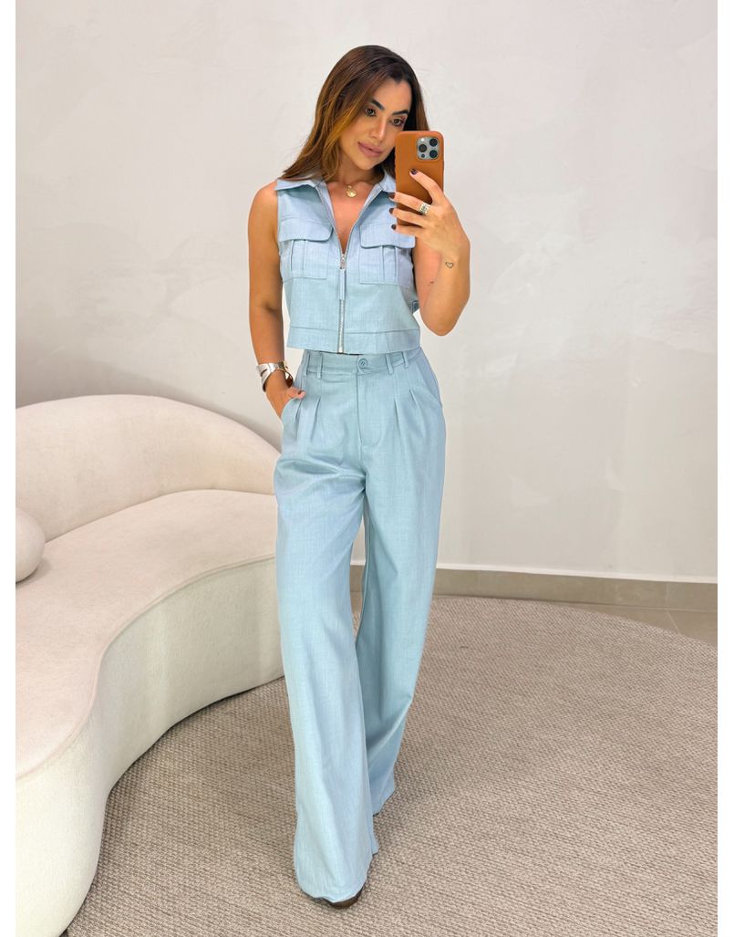Conjunto Calça Samara Azul