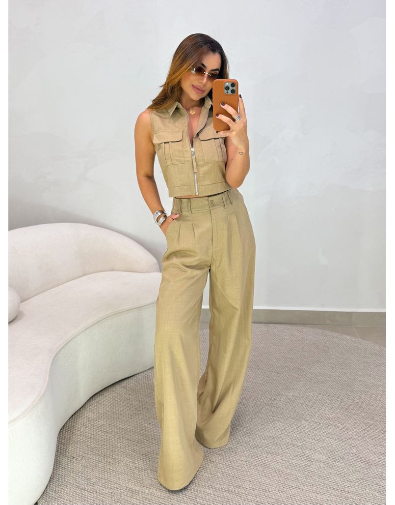 Conjunto Calça Samara Marrom - Loja La Mina 