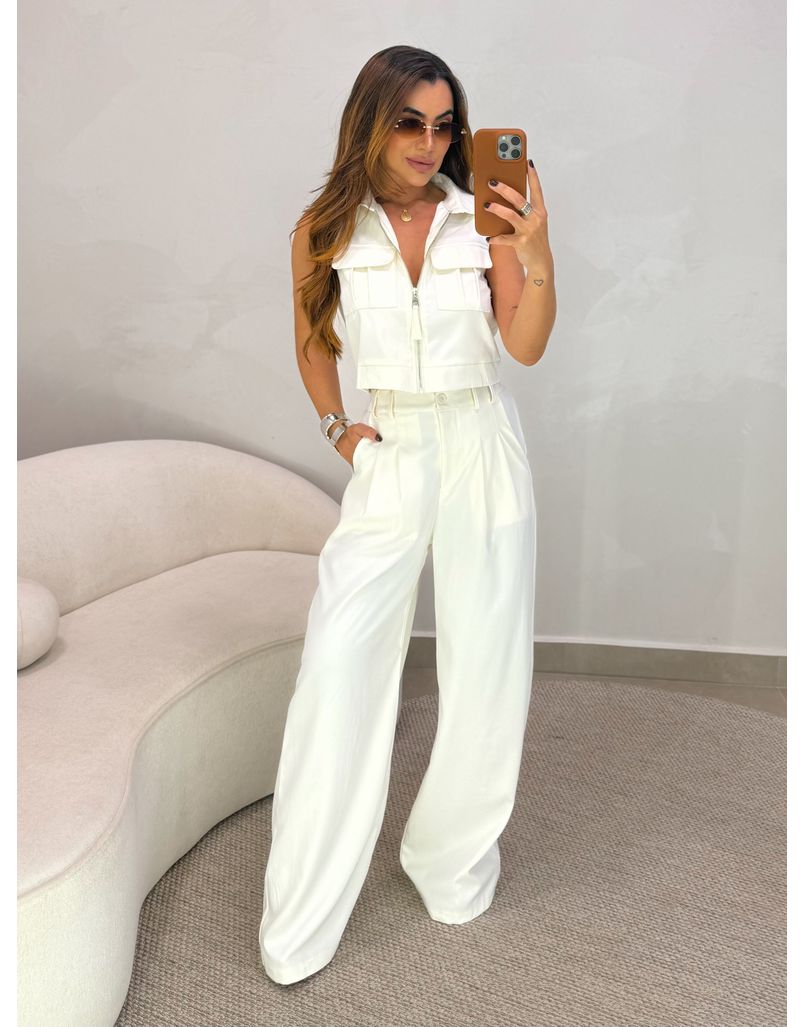 Conjunto Calça Samara Marfim - Loja La Mina 