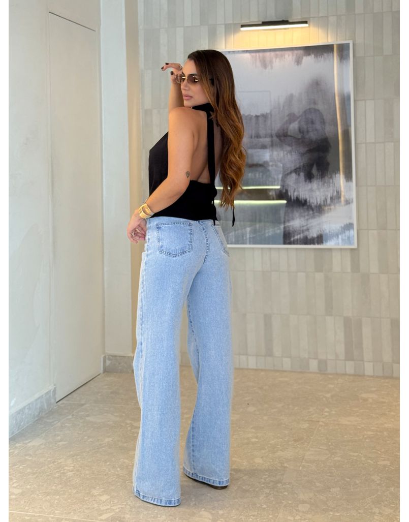 Calça Wide Leg Jeans Cindy
