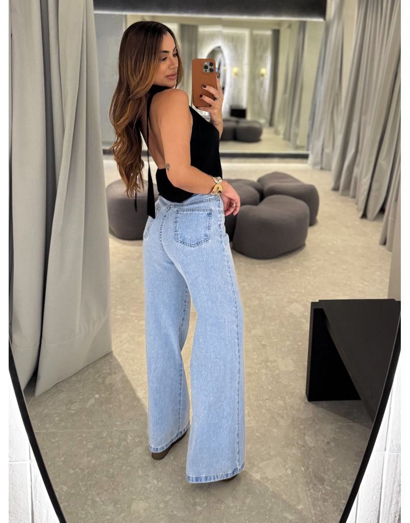 Calça Wide Leg Jeans Cindy