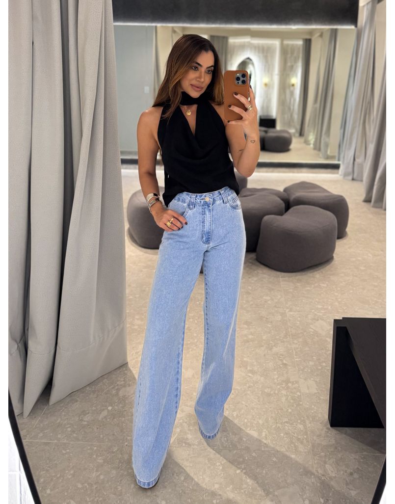 Calça Wide Leg Jeans Cindy