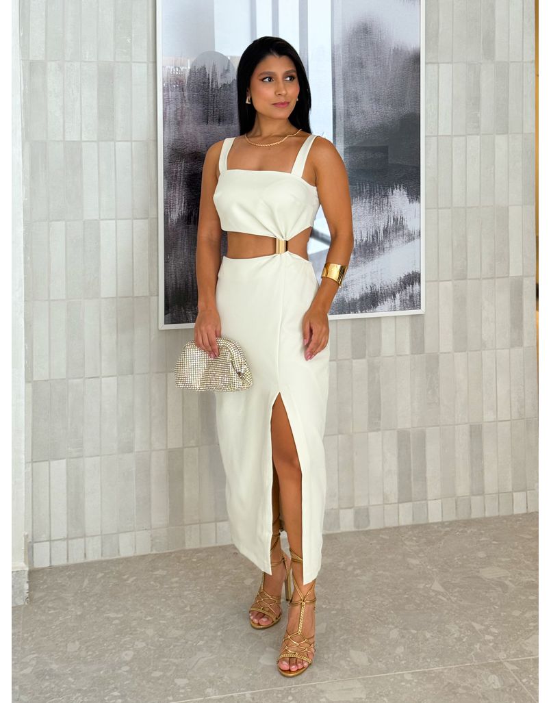 Vestido Midi Violeta Off - Loja La Mina 