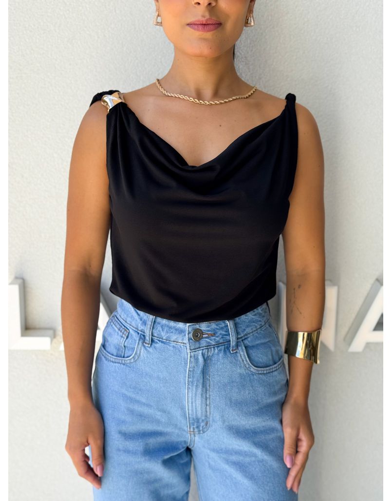 Blusa Ombro a Ombro Emília Preta