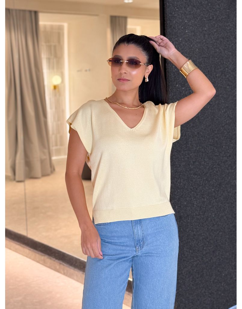 Blusa Decote Eliane Amarela 