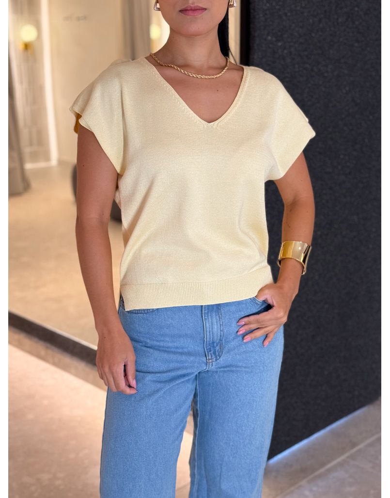 Blusa Decote Eliane Amarela 
