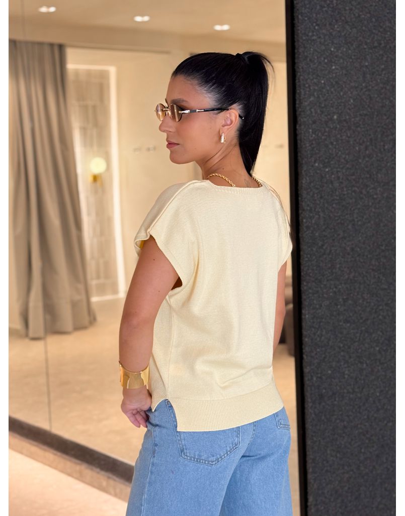 Blusa Decote Eliane Amarela 