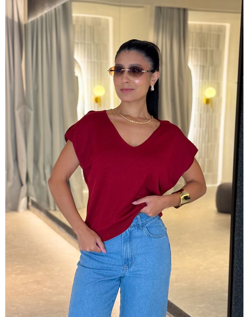Blusa Decote Eliane Vermelha