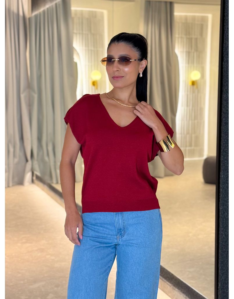 Blusa Decote Eliane Vermelha